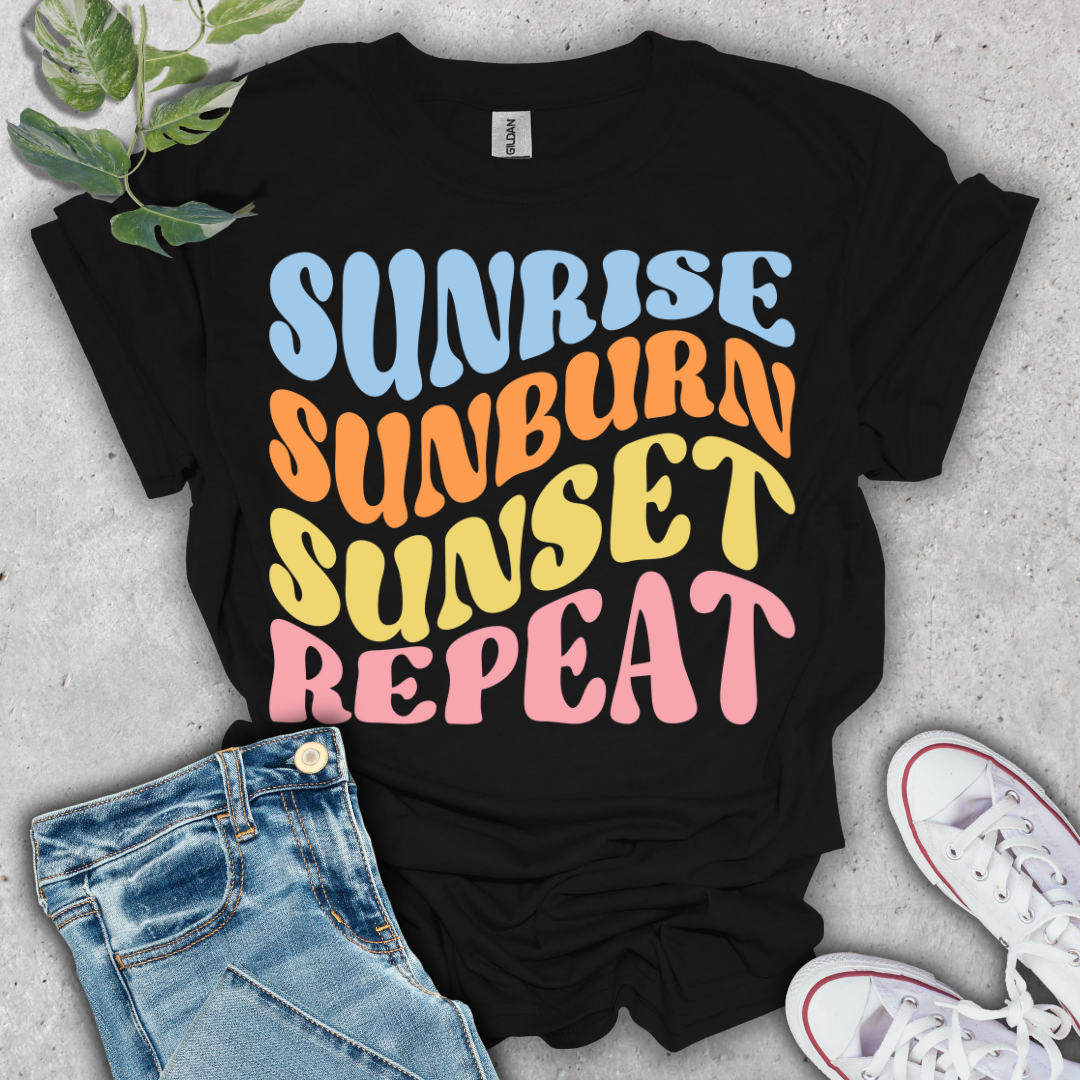 Sunrise, Sunburn, Sunset, Repeat T-Shirt