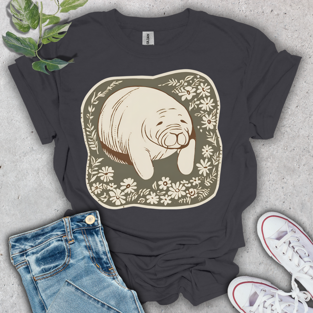 Floral Manatee T-Shirt