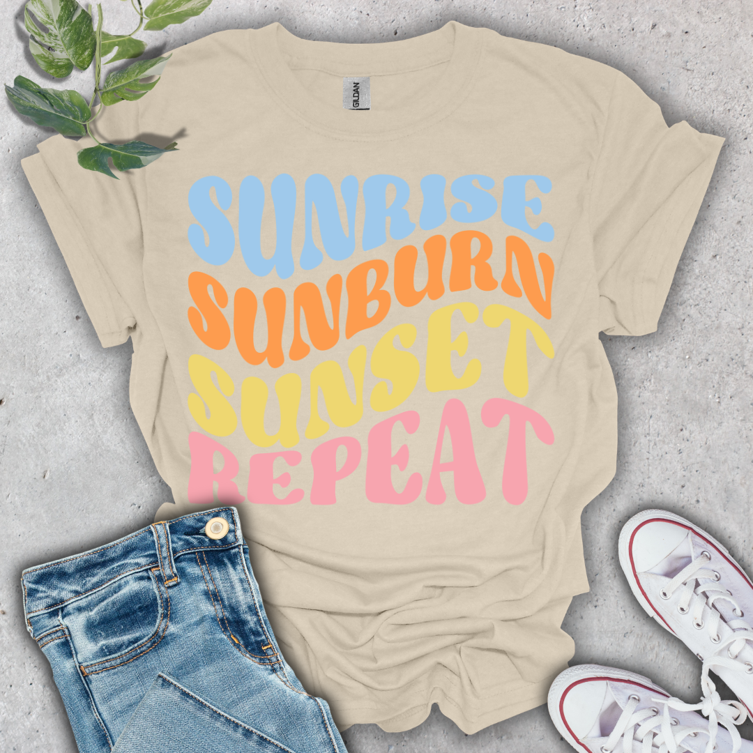 Sunrise, Sunburn, Sunset, Repeat T-Shirt