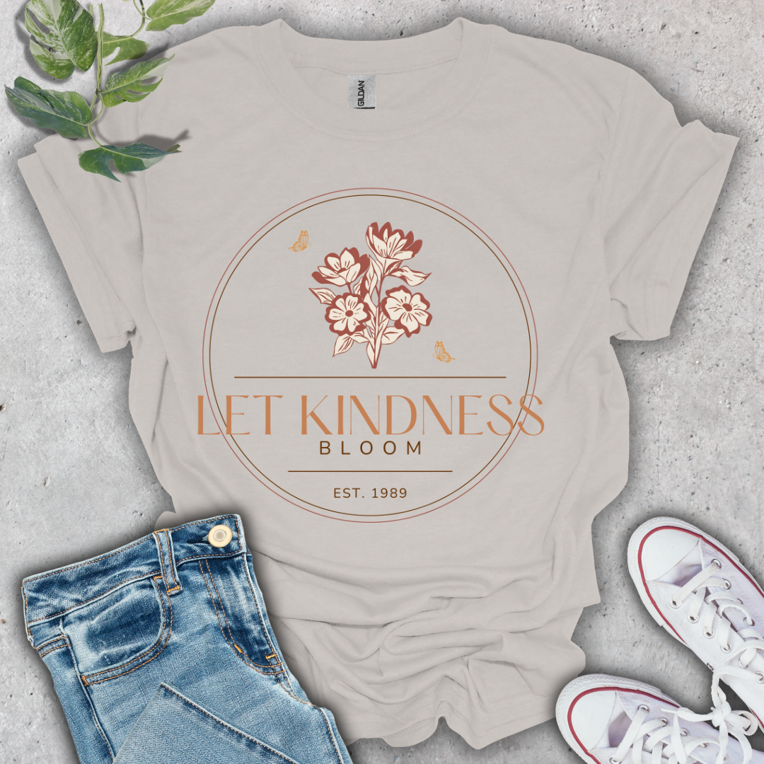 Let Kindness Bloom in Orange T-Shirt