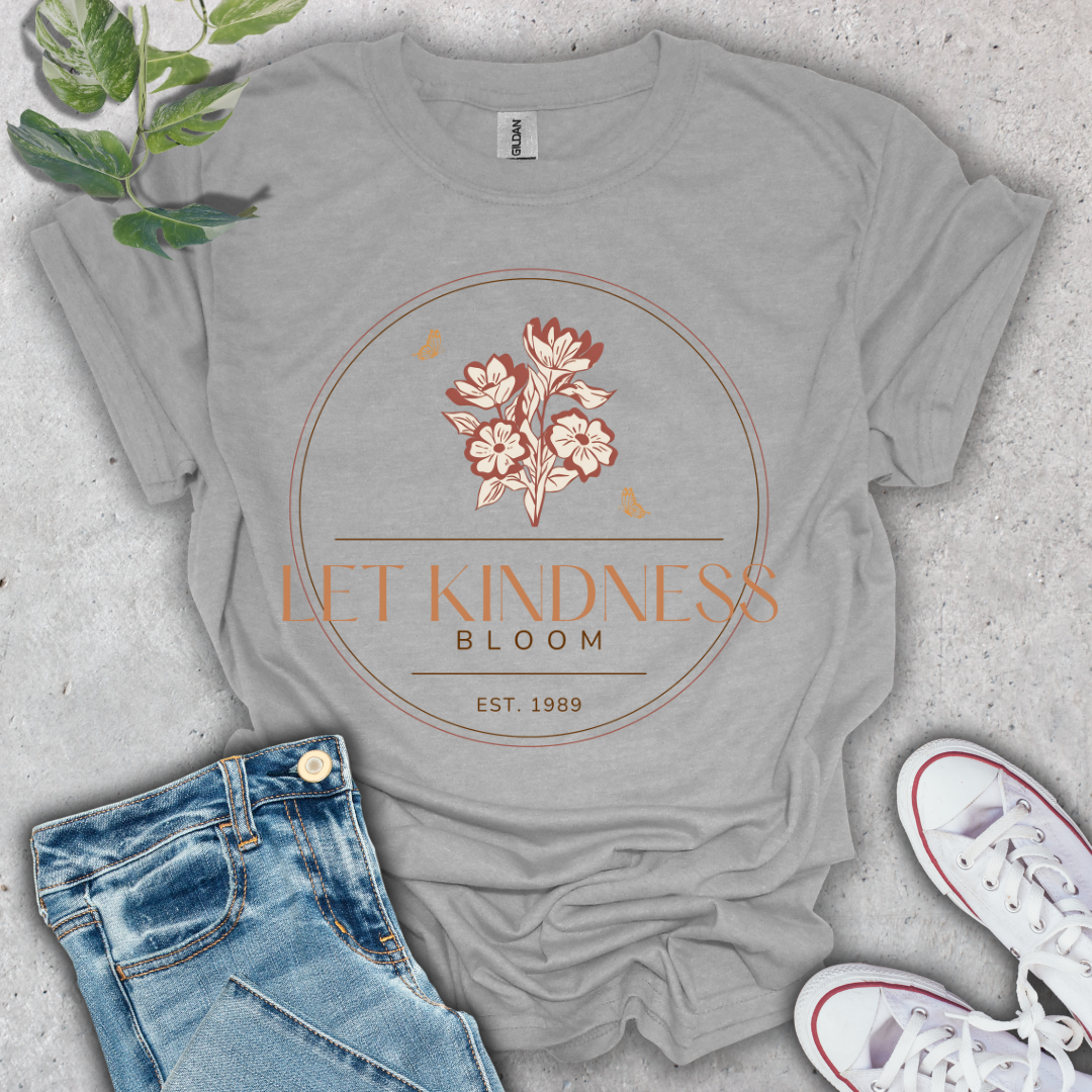 Let Kindness Bloom in Orange T-Shirt